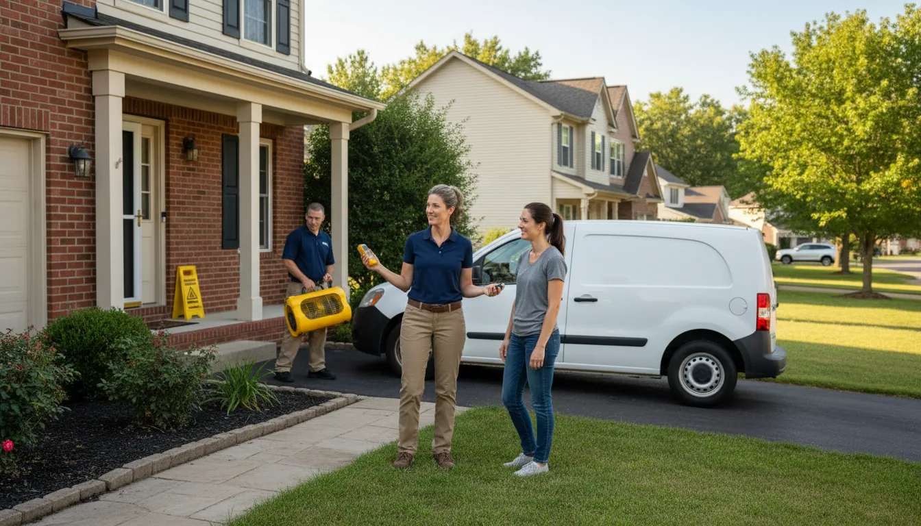 Residential water damage restoration in Big Springs, NE